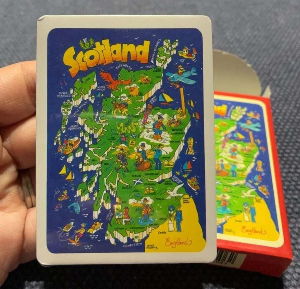 NIP Scotland Pictorial Map Vintage Playing Cards John Hinde
